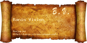 Banis Vivien névjegykártya